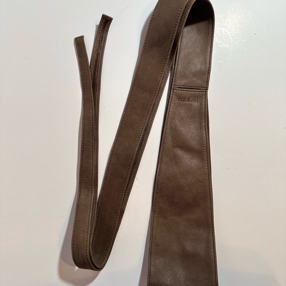 Nat & Nin Leather Belt Women’s One Size Made In France - Picture 4 of 4
